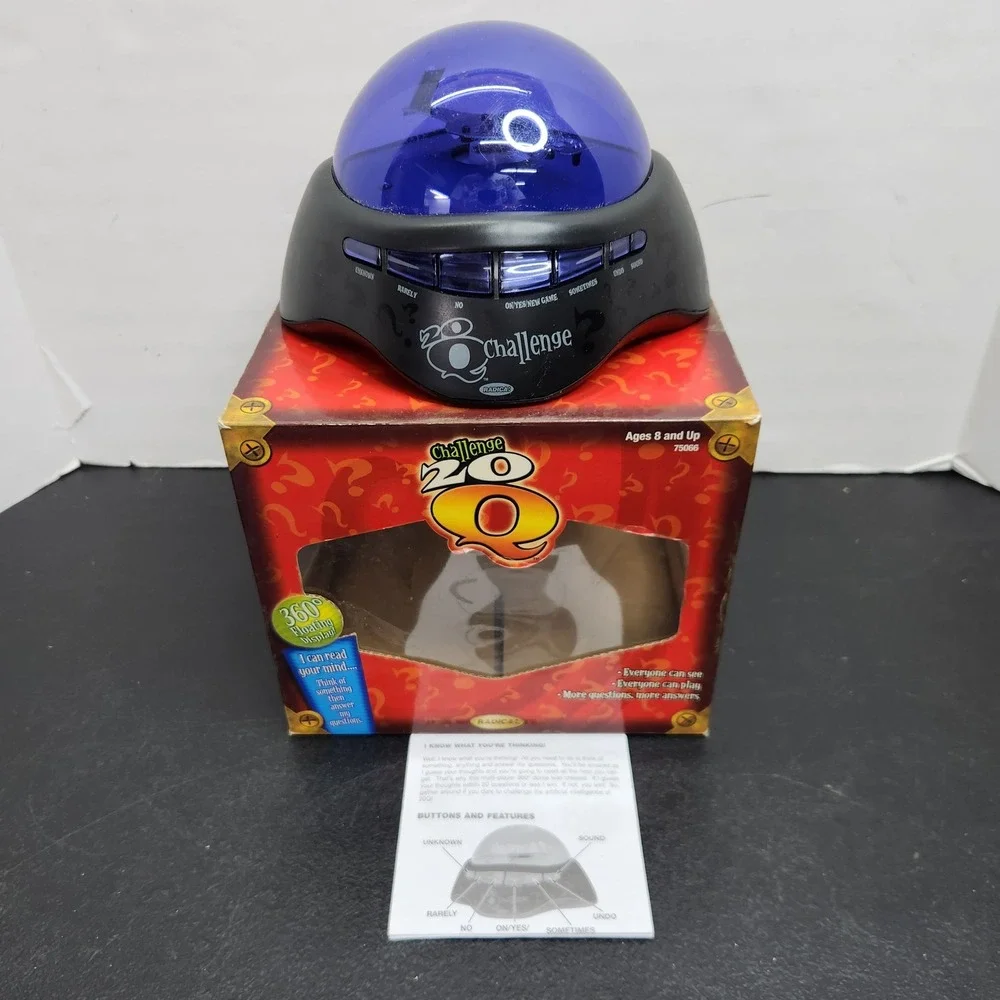 Radica 20Q Challenge Electronic Handheld Game 360 Floating Display 2005 Boxed